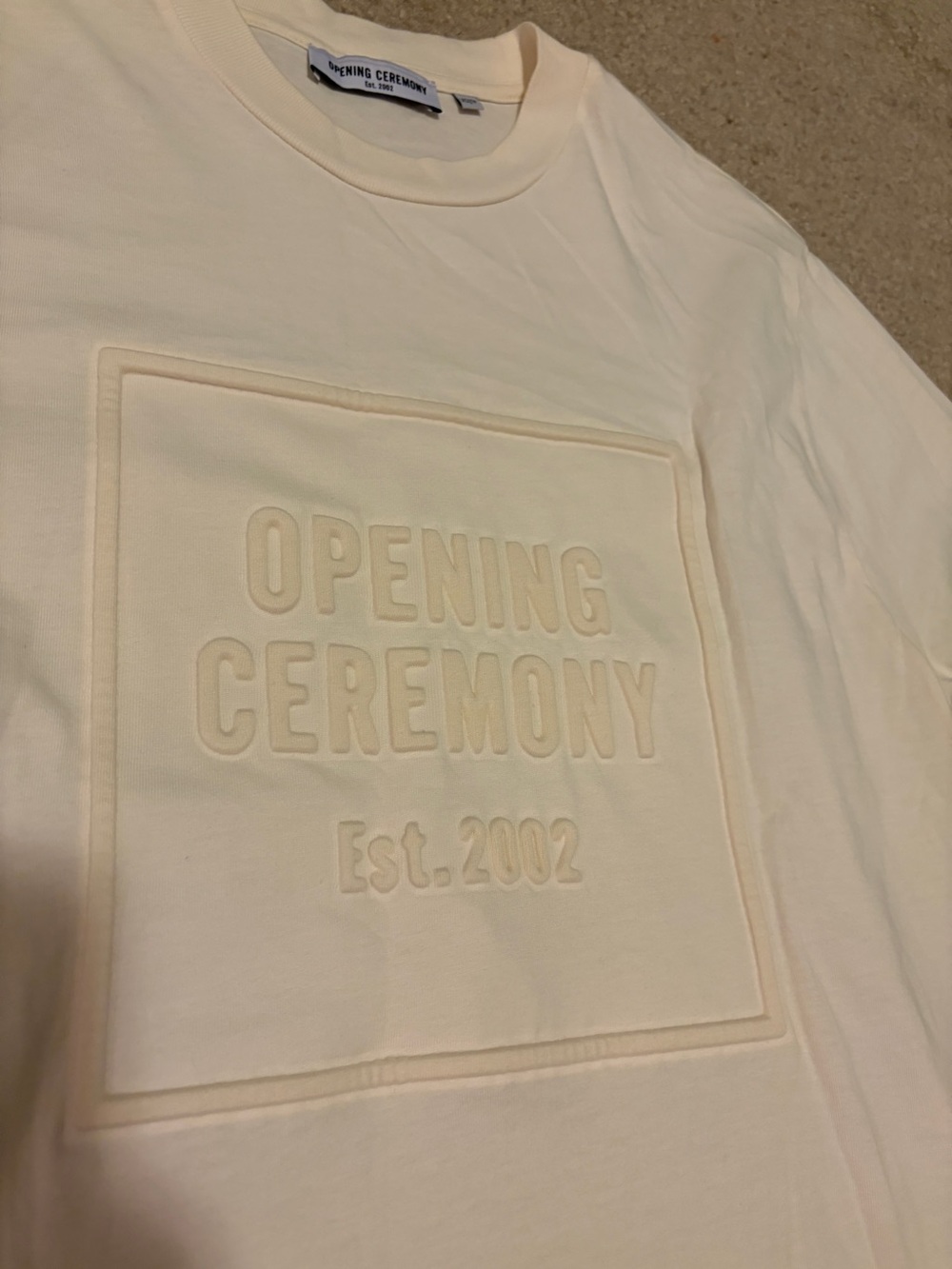 Brand New! Opening Ceremony Embossed Box Logo T-Shirt
